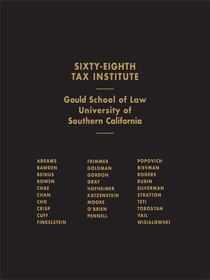 cover image of Sixty-Eighth Tax Institute
